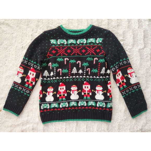 Holiday Time Boy's Gaming Crewneck Christmas Sweater Size XS (4-5) - Picture 1 of 6